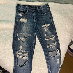 American Eagle super stretch ripped jeans
